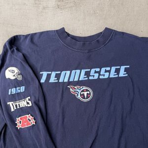 Vtg Tennessee Titans Spell Out Shirt Mens XL Blue Long Sleeve Hit NFL 2000s Y2K